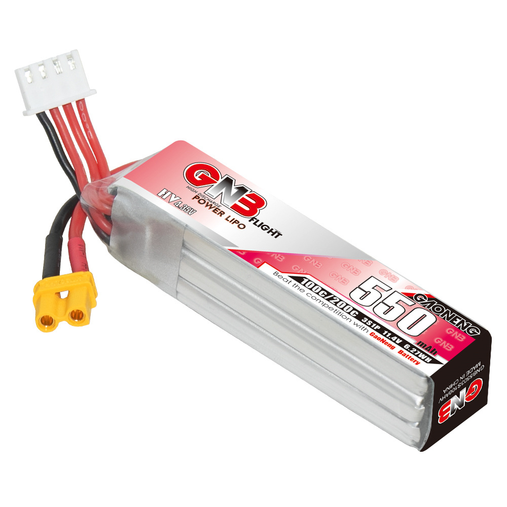 GNB HV 11.4V 550mAh 100C/200C  - đánh giá và giá Rc Helicopter Battery