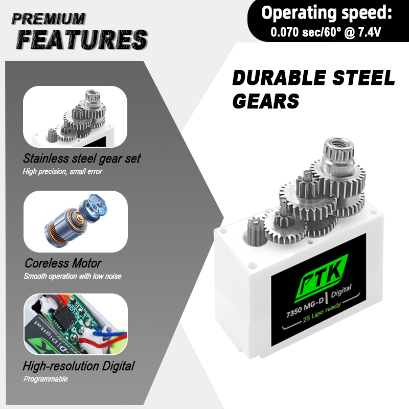 PTK 7350 MG-D 5.5g Digital Ser - đánh giá và giá Rc Helicopter Servo