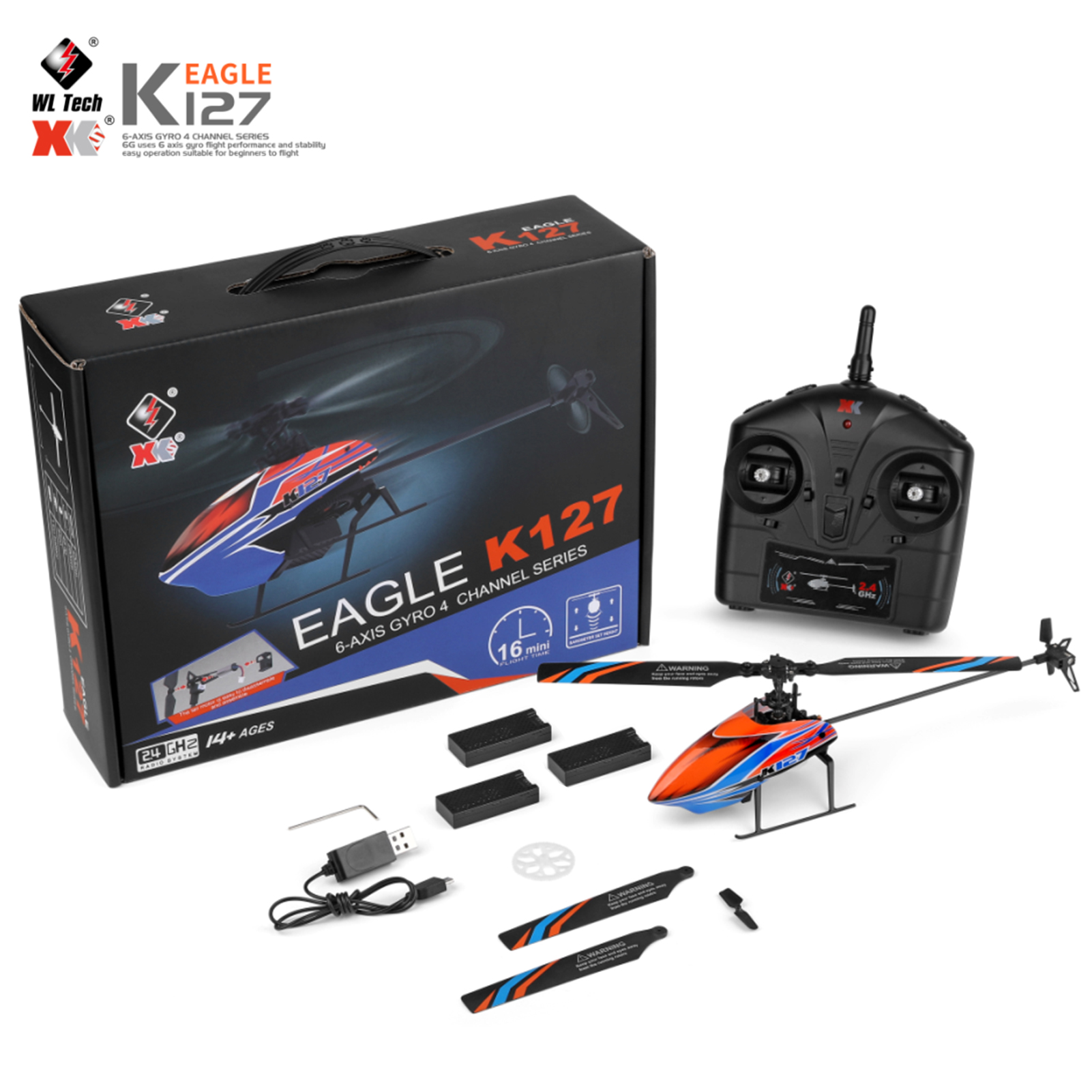 WLtoys XK K127 4CH 6-axis Gyro - đánh giá và giá Rc Helicopter Blade